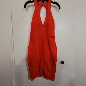 Red bodycon dress